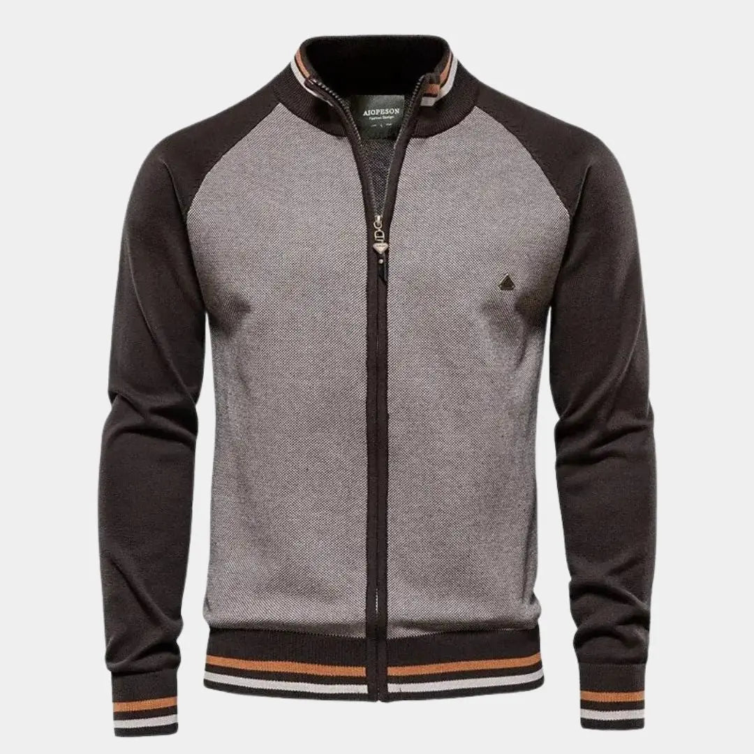 Éthn Jacket Gilet à Col Montant Coloré avec Fermeture Éclair - Élégance et Confort