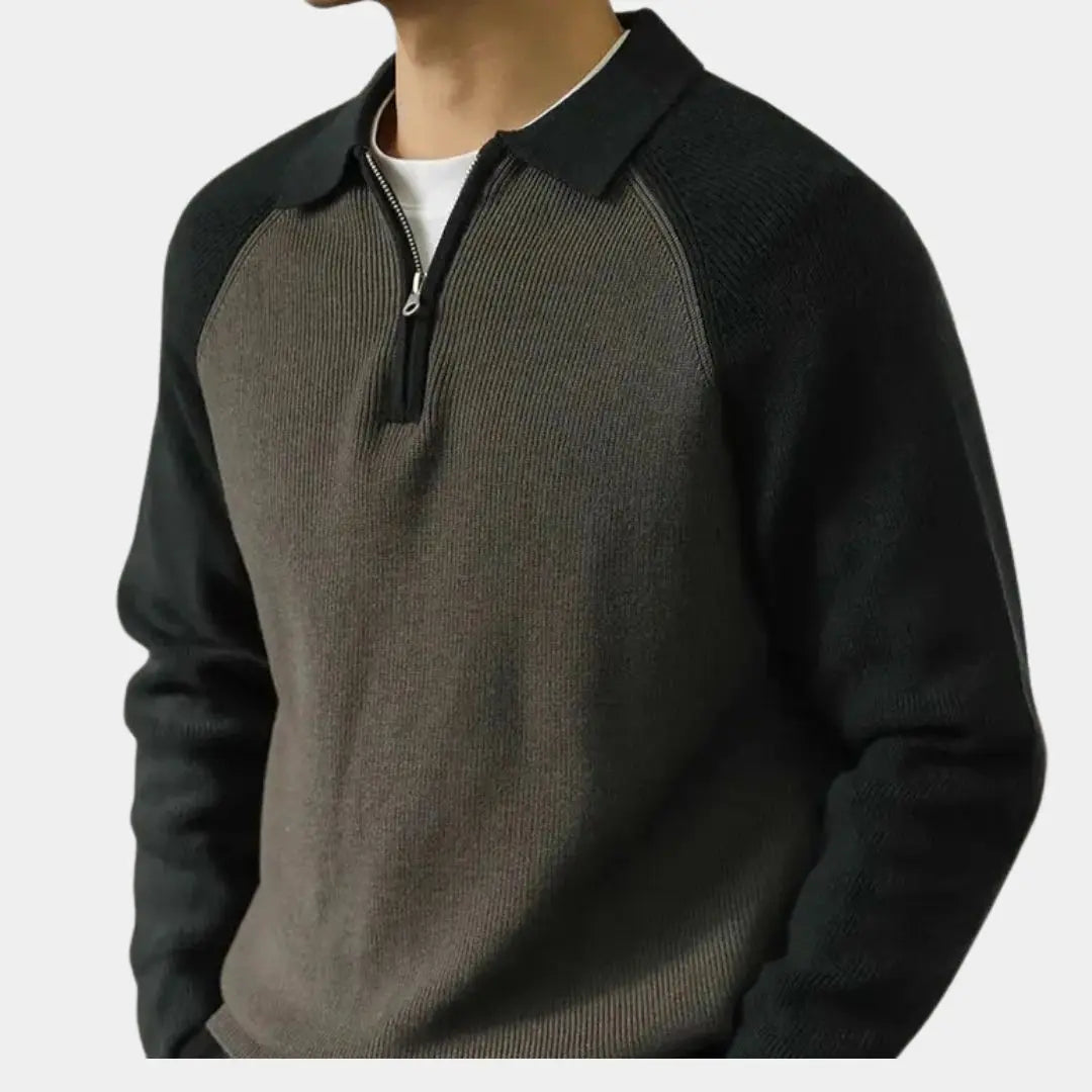 Éthn Sweater Pull Raglan Zippé Quart - Confort Élégant et Polyvalent