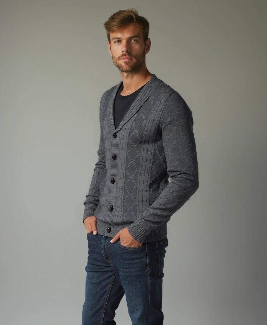 Éthn sweater Cardigan Minimaliste Élégant - Confort et Style Essentiel