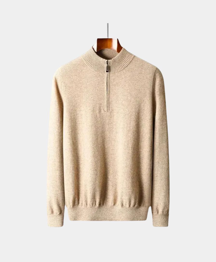 Éthn sweater Pull Merino à Zip Demi - Élégance et Confort Inégalés