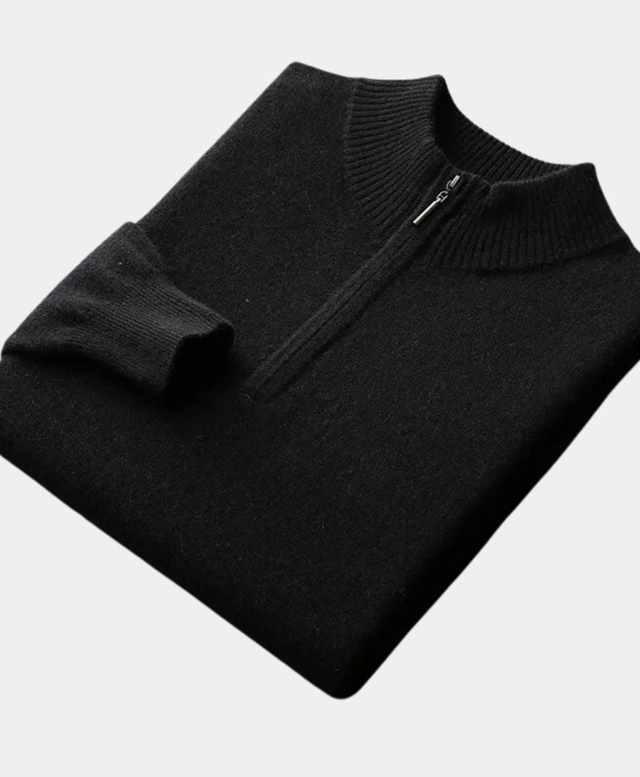 Éthn sweater Pull Merino à Zip Demi - Élégance et Confort Inégalés