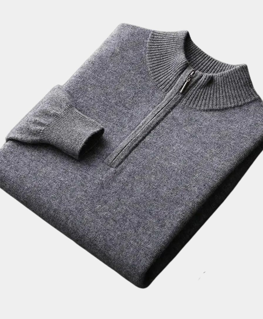Éthn sweater Pull Merino à Zip Demi - Élégance et Confort Inégalés