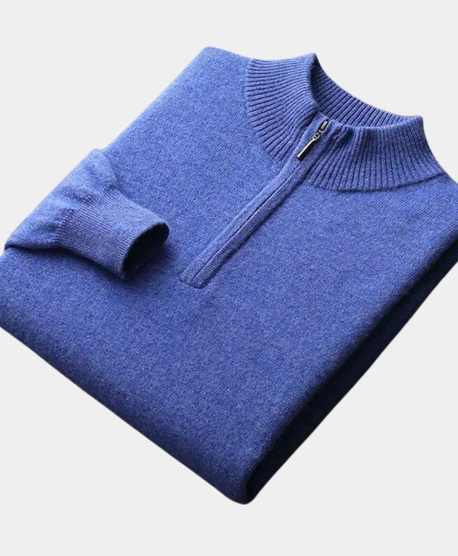 Éthn sweater Pull Merino à Zip Demi - Élégance et Confort Inégalés