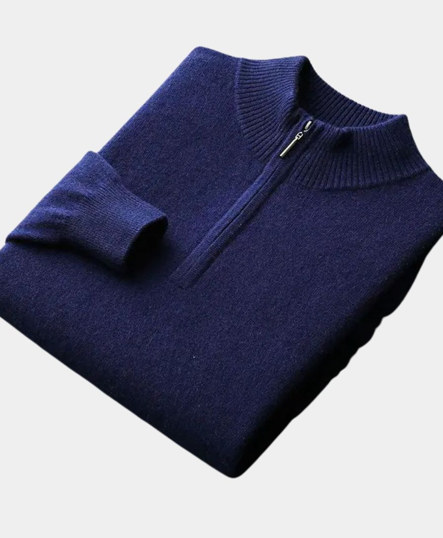 Éthn sweater Pull Merino à Zip Demi - Élégance et Confort Inégalés