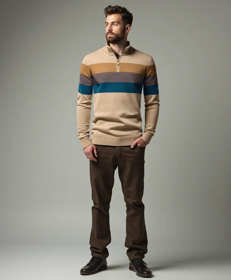 Éthn sweater Pull Minimaliste à Col Montant - Élégance et Confort Inégalés