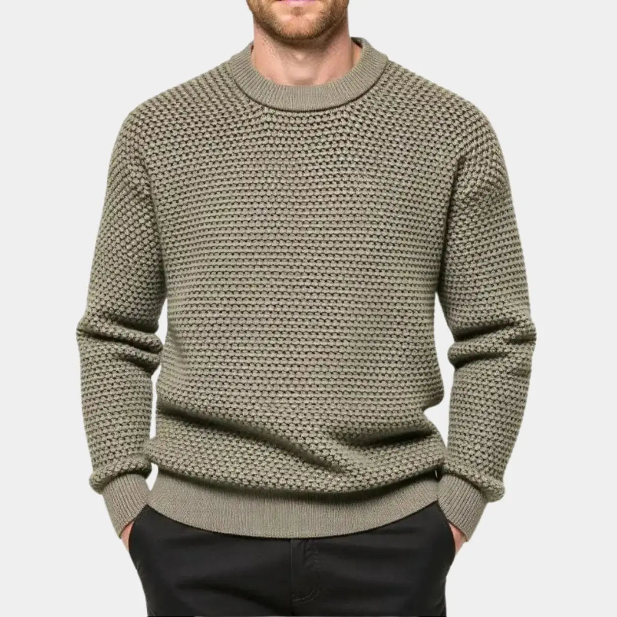 Éthn sweater Pull Texturé Vieille Argent - Élégance et Confort Inégalés