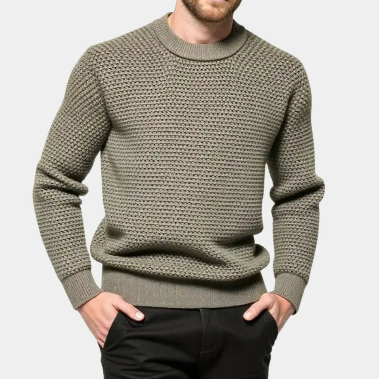 Éthn sweater Pull Texturé Vieille Argent - Élégance et Confort Inégalés