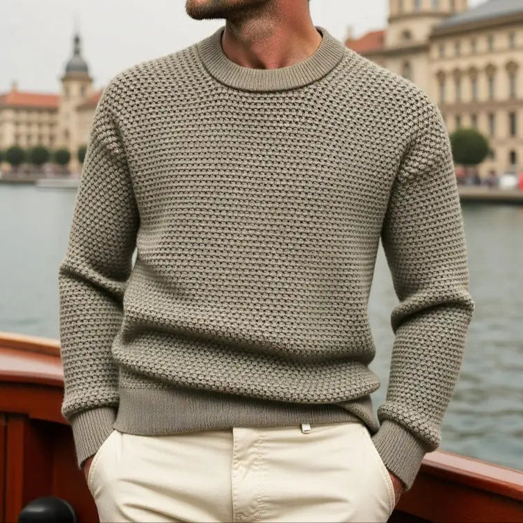 Éthn sweater Pull Texturé Vieille Argent - Élégance et Confort Inégalés