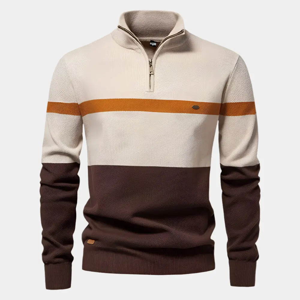 Éthn sweater Pull à col zippé élégant - Confort et style moderne