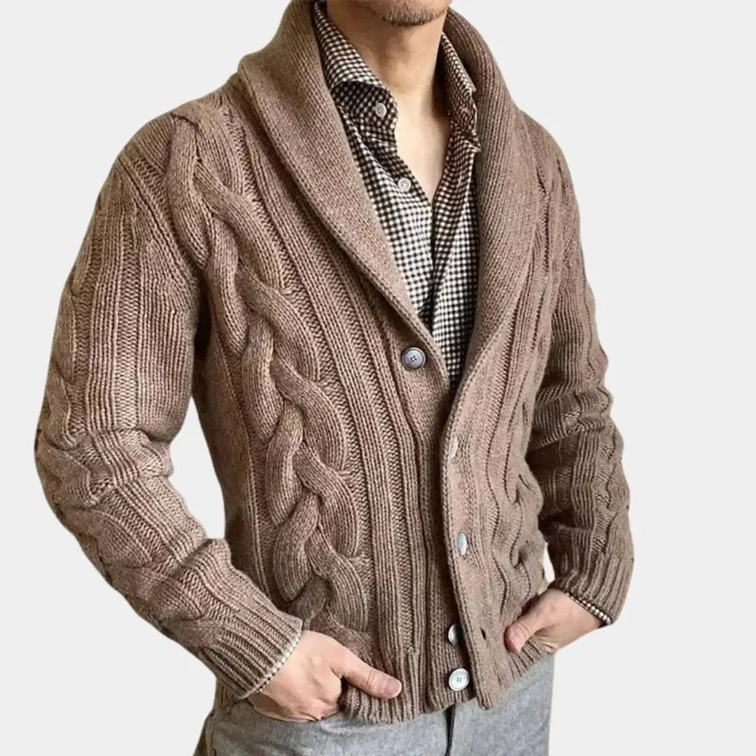 Éthn Sweater Cardigan Tricoté pour Hommes - Élégance et Confort Assuré