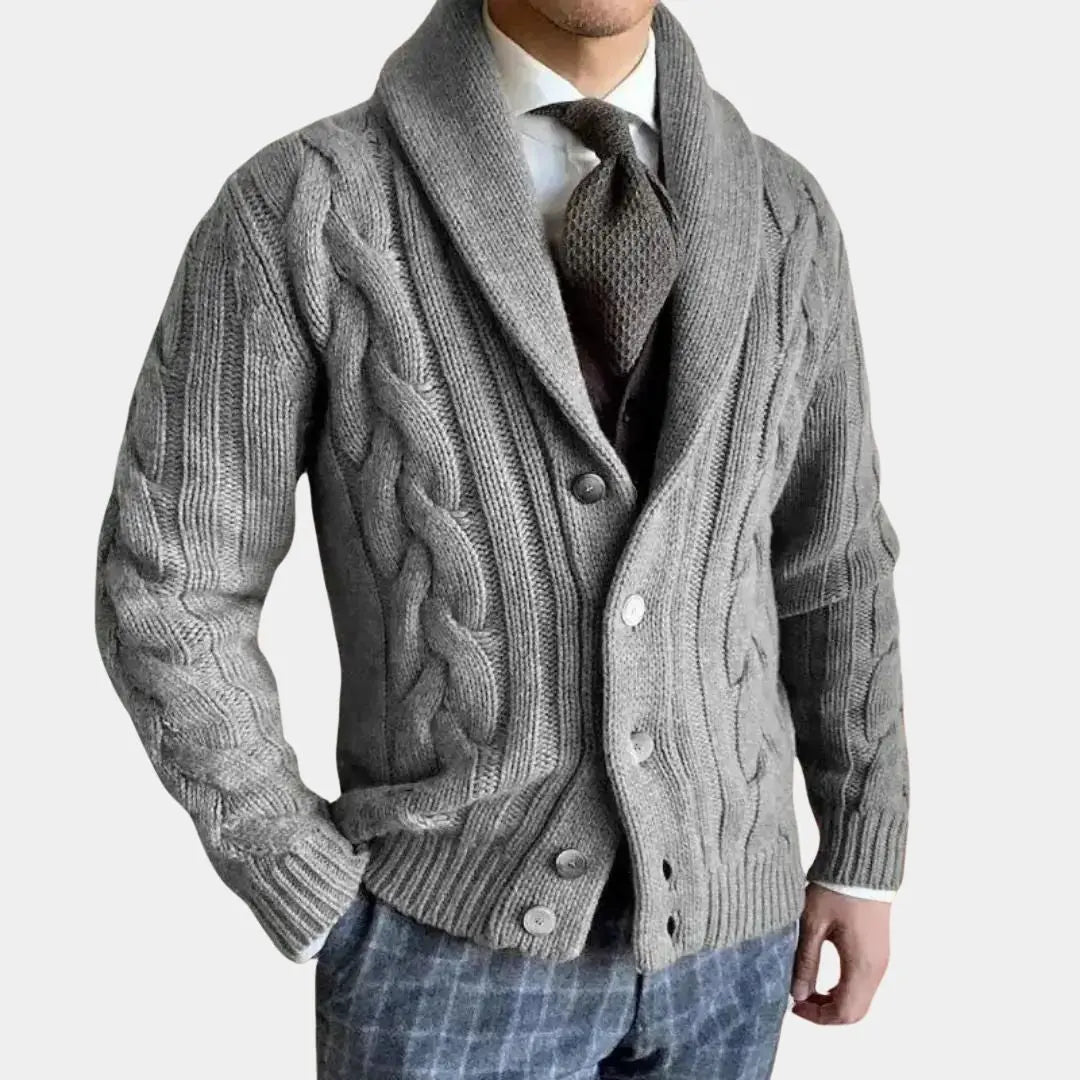 Éthn Sweater Cardigan Tricoté pour Hommes - Élégance et Confort Assuré