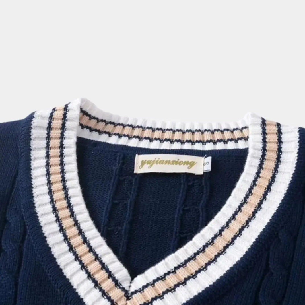 Éthn Sweater Gilet Tricot Élégant Col V - Chic et Confortable pour Toutes Occasions