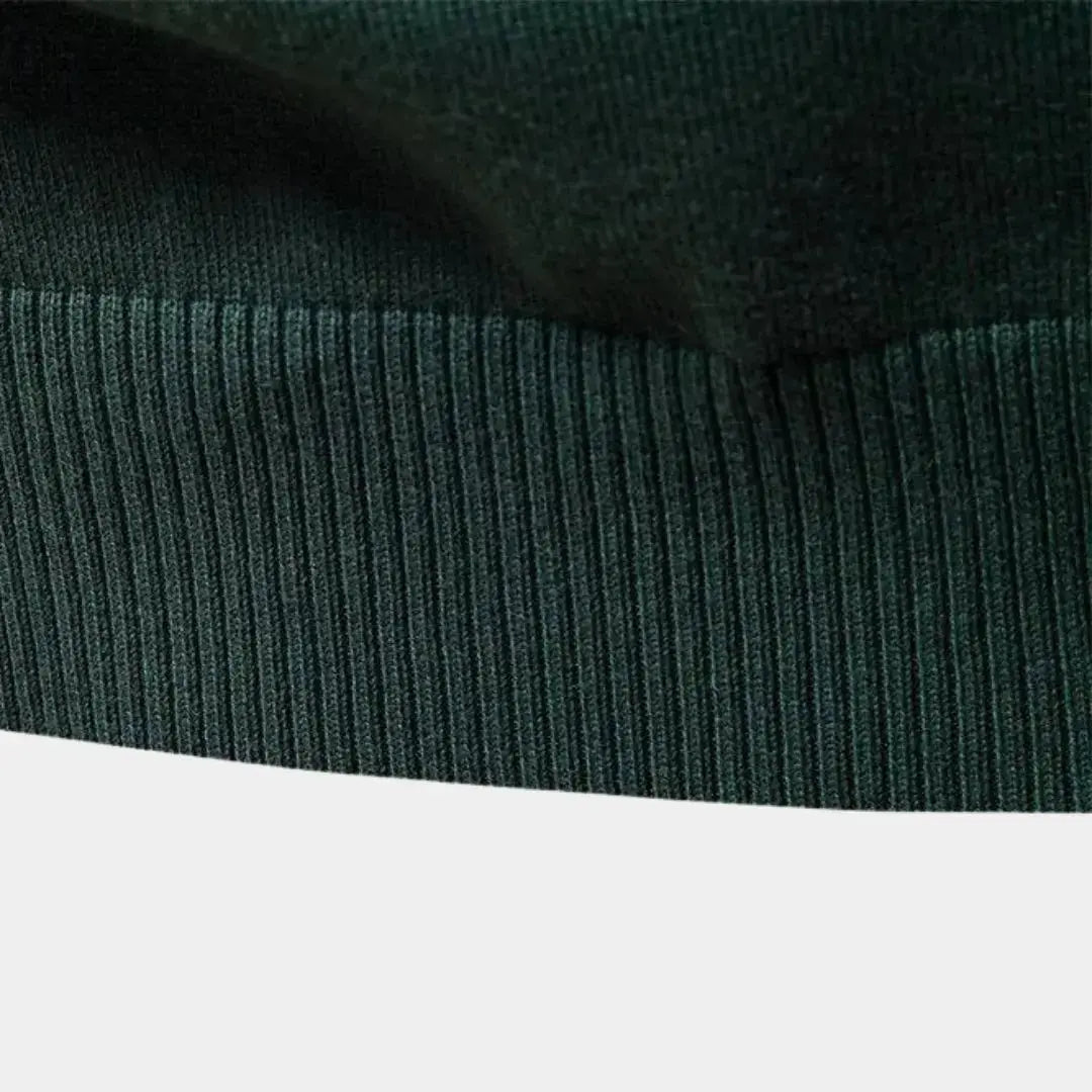Éthn Sweater Pull Tricoté Uni Zippé pour Activités Extérieures - Confort et Style