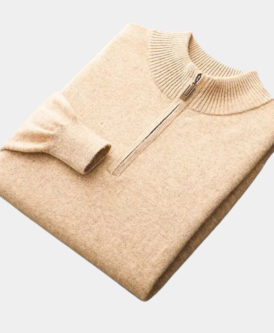 Éthn sweater Pull Merino à Zip Demi - Élégance et Confort Inégalés