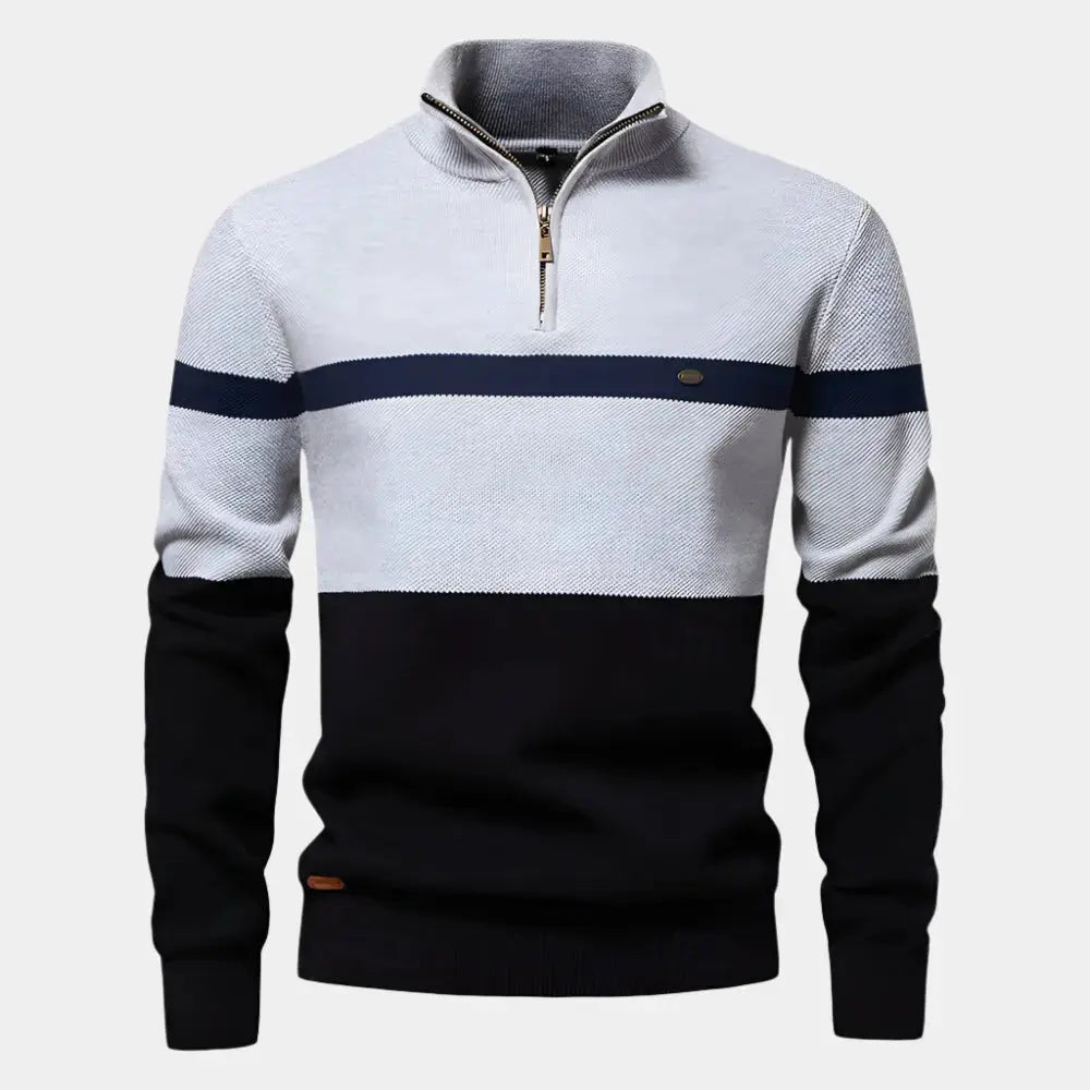 Éthn sweater Pull à col zippé élégant - Confort et style moderne